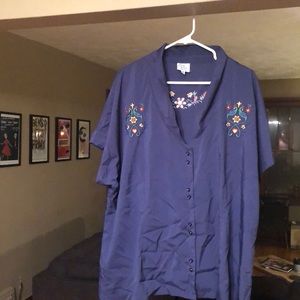 Cool vintage looking embroidered ModCloth top